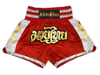 Kanong Thai Bokseshorts : KNS-141-Rød